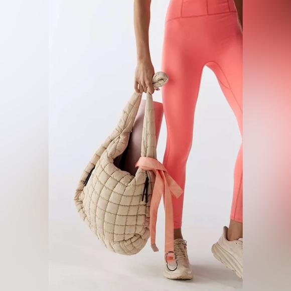 FP Movement by Free People Handbags - New Free People FP Movement Quilted Carryall Bag Off White